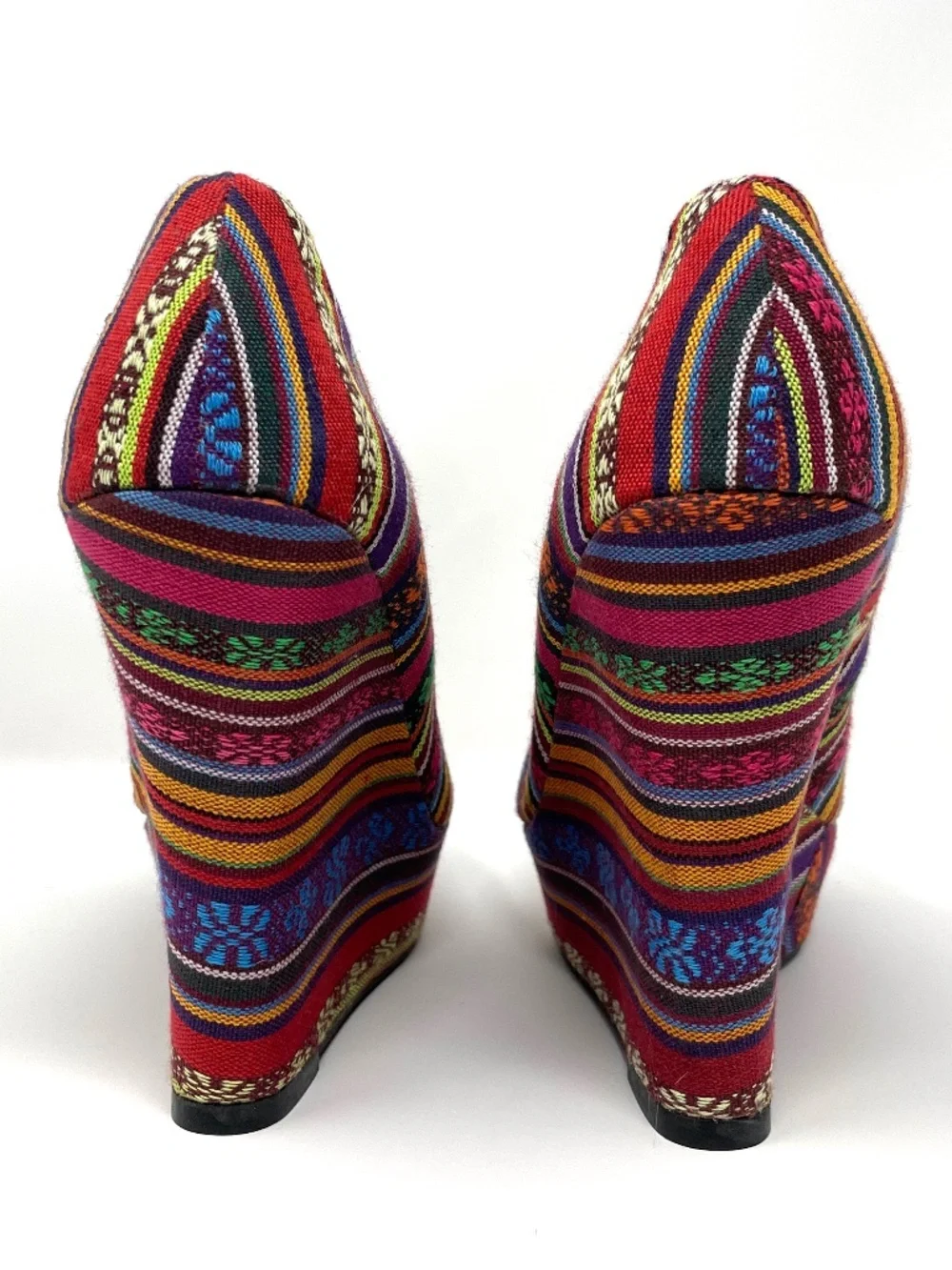 Mossimo Aztec Tribal Wedge Platform Pumps U.S. Size 8